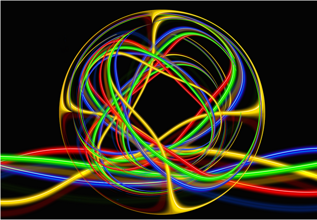 Abstract colorful swirls